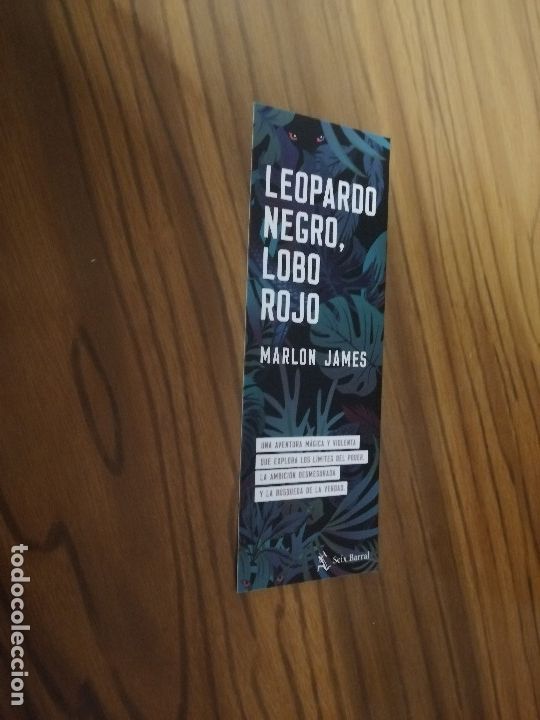 Coleccionismo Marcap&aacute;ginas: MARCAPAGINAS. LITERATURA. LEOPARDO NEGRO. LOBO ROJO. DOBLE UNA CARA. BUEN ESTADO. SIN USO DIFICIL