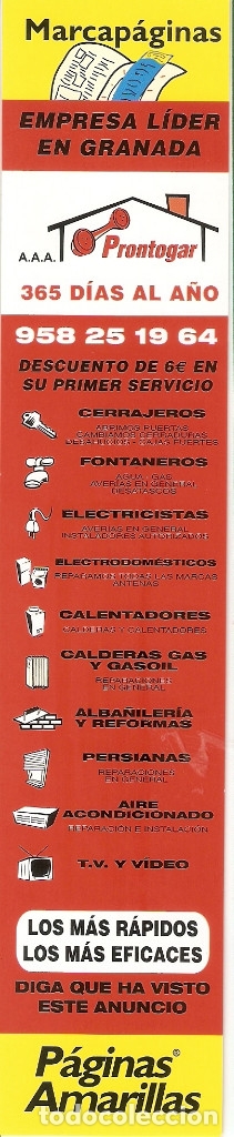 Sammeln von Lesezeichen: MARCAPAGINAS PAGINAS AMARILLAS