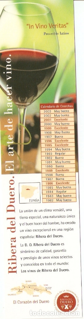 Coleccionismo marcap&aacute;ginas: MARCAPAGINAS RIBERA DEL DUERO - Foto 2
