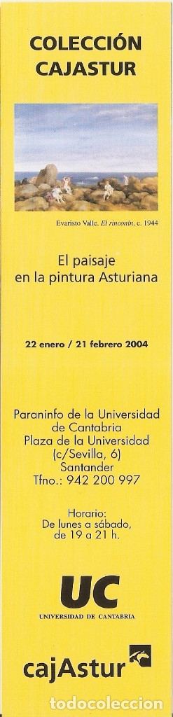Collectables Bookmark: MARCAPAGINAS COLECCION CAJASTUR - UNIVERSIDAD CANTABRIA