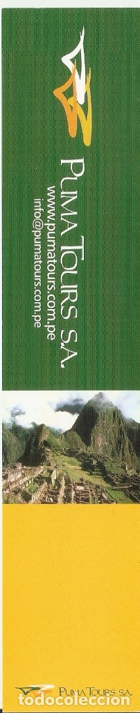 Collectables Bookmark: MARCAPAGINAS PUMA TOURS