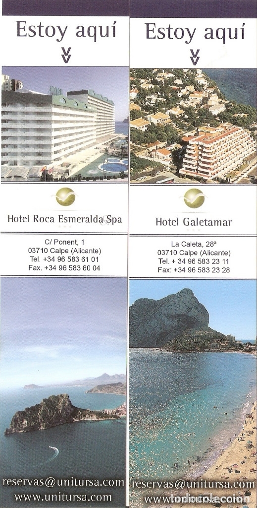 Coleccionismo marcap&aacute;ginas: 2 MARCAPAGINAS UNITURSA - Foto 1