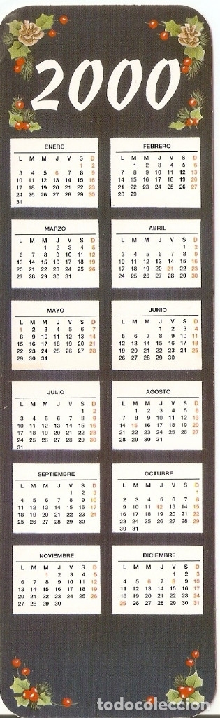 Coleccionismo marcap&aacute;ginas: MARCAPAGINAS CALENDARIO - Foto 1
