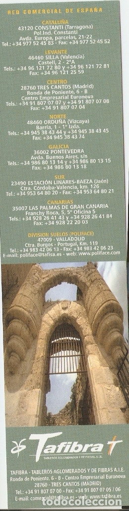Sammeln von Lesezeichen: MARCAPAGINAS CALENDARIO TAFIBRA 2004