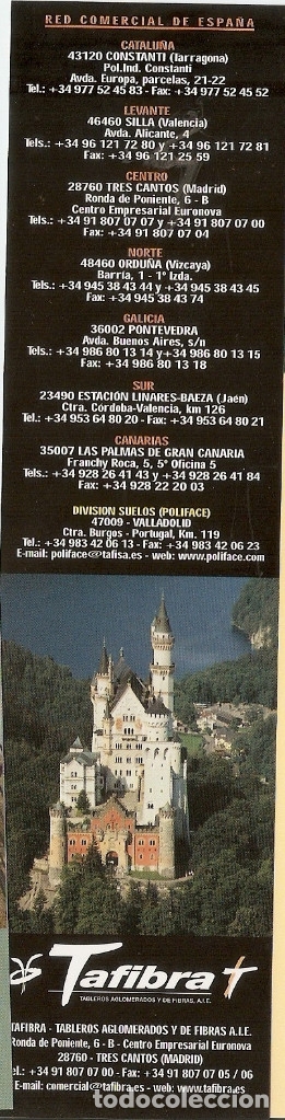 Sammeln von Lesezeichen: MARCAPAGINAS CALENDARIO TAFIBRA 2003