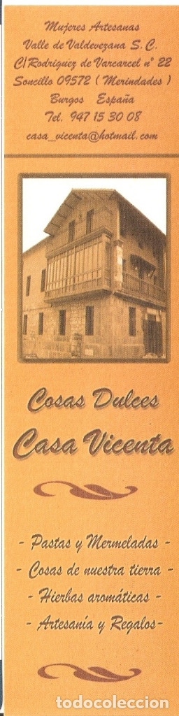Coleccionismo marcap&aacute;ginas: MARCAPAGINAS CASA VICENTA - Foto 1