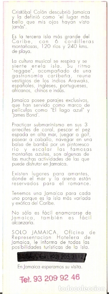 Coleccionismo marcap&aacute;ginas: MARCAPAGINAS JAMAICA - Foto 2