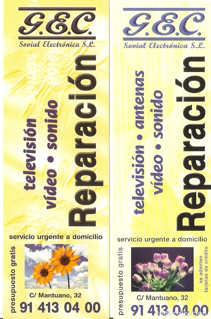 Coleccionismo marcap&aacute;ginas: 2 MARCAPAGINAS CALENDARIO SOVIAL ELECTRONICA - 2001 Y 2003 - Foto 1