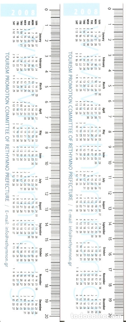 Coleccionismo marcap&aacute;ginas: 2 MARCAPAGINAS CALENDARIO GRECIA - Foto 2