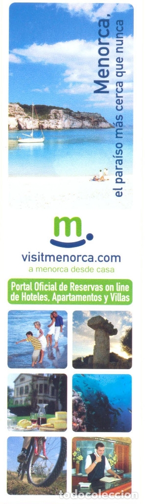 Coleccionismo marcap&aacute;ginas: MARCAPAGINAS CALENDARIO VISIT MENORCA - Foto 1