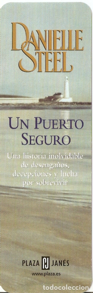 Coleccionismo Marcap&aacute;ginas: MARCAPAGINAS PLAZA Y JANES - UN PUERTO SEGURO