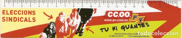 Coleccionismo Marcap&aacute;ginas: MARCAPAGINAS CALENDARIO CCOO PAIS VALENCI&Aacute; 2007