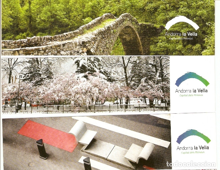 Coleccionismo Marcap&aacute;ginas: 3 MARCAPAGINAS CALENDARIO ANDORRA LA VELLA 2009