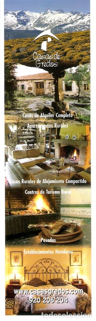 Coleccionismo marcap&aacute;ginas: MARCAPAGINAS CALENDARIO CASAS DE GREDOS - Foto 1