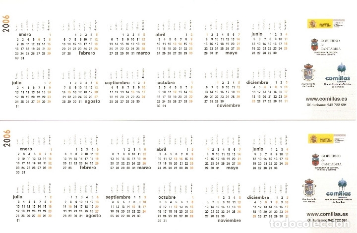 Coleccionismo marcap&aacute;ginas: 2 MARCAPAGINAS CALENDARIO COMILLAS - Foto 2