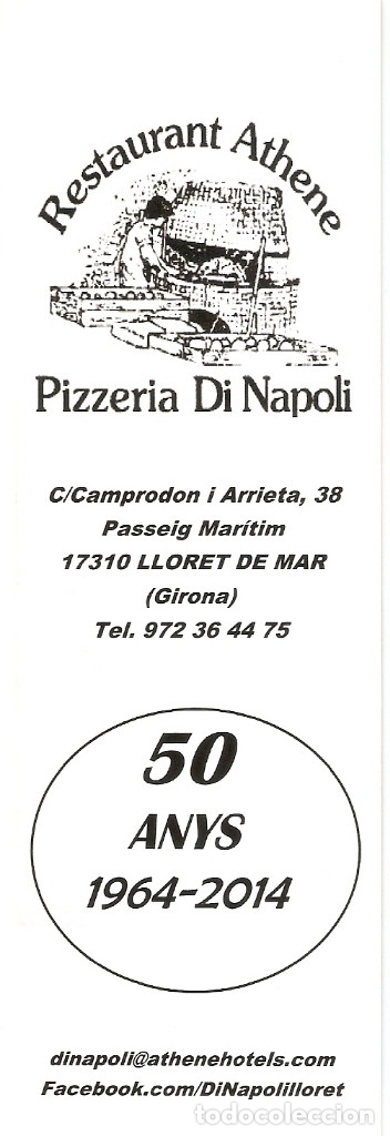 Coleccionismo Marcap&aacute;ginas: MARCAPAGINAS CALENDARIO RESTAURANTE ATHENE