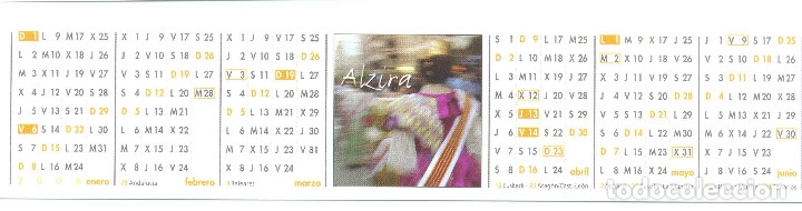 Coleccionismo Marcap&aacute;ginas: MARCAPAGINAS CALENDARIO ALZIRA 2006