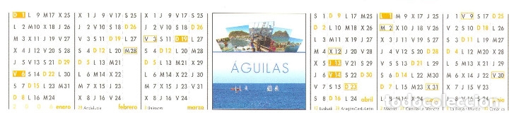Coleccionismo Marcap&aacute;ginas: MARCAPAGINAS CALENDARIO AGUILAS 2006