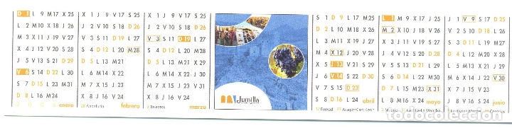 Coleccionismo Marcap&aacute;ginas: MARCAPAGINAS CALENDARIO JUMILLA 2006