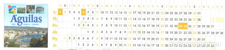 Sammeln von Lesezeichen: MARCAPAGINAS CALENDARIO AGUILAS 2005