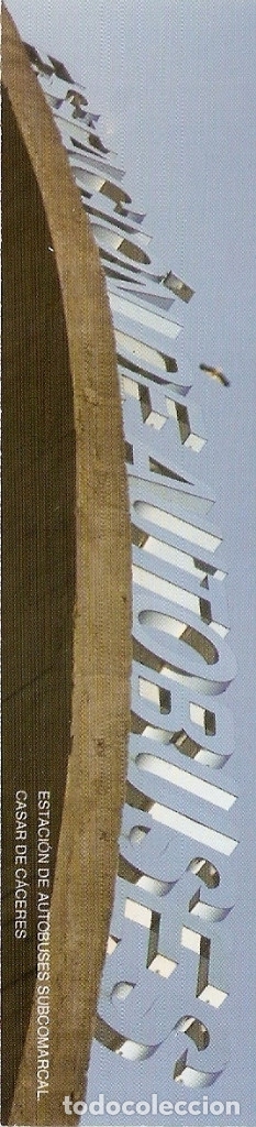 Collectables Bookmark: MARCAPAGINAS CALENDARIO ESTACION AUTOBUSES CACERES