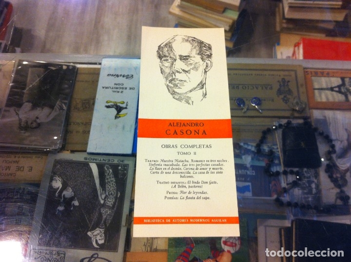 Collectables Bookmark: MARCAP&Aacute;GINAS. ALEJANDRO CASONA. OBRAS COMPLETAS. TOMO II. BIBLIOTECA DE AUTORES MODERNOS. AGUILAR