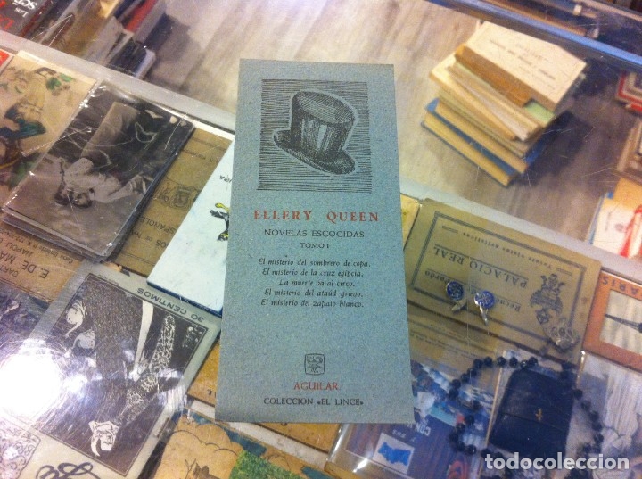 Collectables Bookmark: MARCAP&Aacute;GINAS. ELLERY QUEEN. NOVELAS ESCOGIDAS. AGUILAR. COLECCI&Oacute;N EL LINCE
