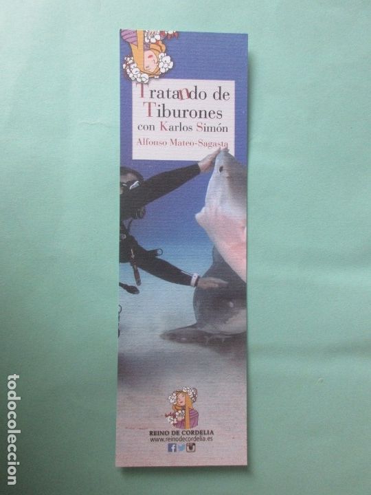 Collectables Bookmark: Macapaginas editorial Reino de Cordelia Tratando de tiburores con Karlos Simon