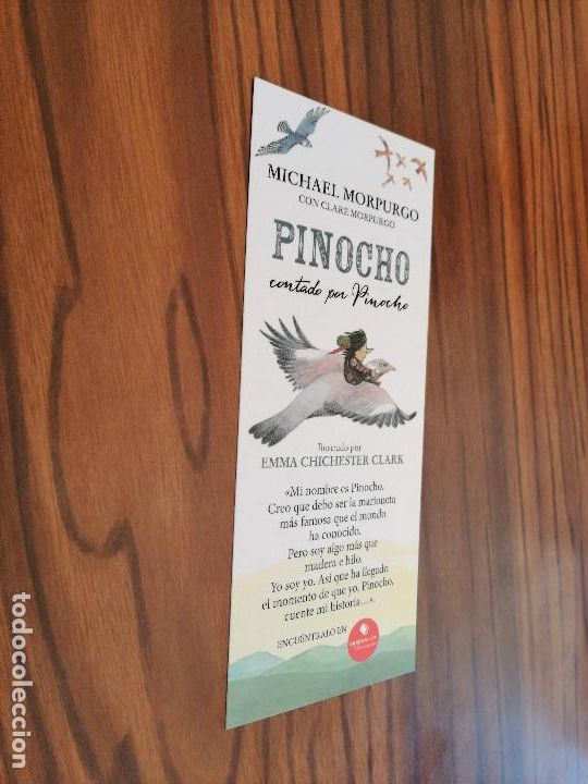 Coleccionismo Marcap&aacute;ginas: MARCAPAGINAS. PINOCHO. MICHAEL MORPURGO. PUNTO DE LECTURA. DOBLE CARA. SIN USO. BUEN ESTADO. C-1