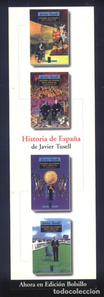 Coleccionismo Marcap&aacute;ginas: A-7243- PUNTO DE LIBRO. MARCAP&Aacute;GINAS. HISTORIA DE ESPA&Ntilde;A. JAVIER TUSELL. TAURUS.