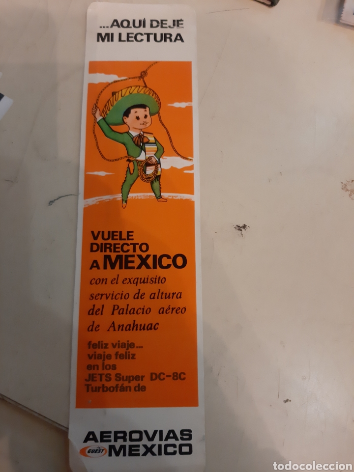 Collectables Bookmark: Aerobias M&eacute;xico marcapaginas vintageJets s&uacute;per DC 8 C Turbofan