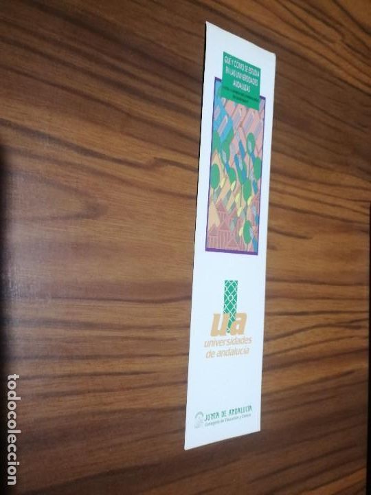 Coleccionismo Marcap&aacute;ginas: MARCAPAGINAS. UNIVERSIDADES ANDALUCIA. CURSO 97/98. DOBLE CARA. BUEN ESTADO. DIFICIL