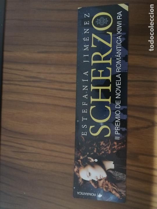 Coleccionismo Marcap&aacute;ginas: MARCAPAGINAS. LITERATURA. SCHERZO. HECHO EN EL CIELO. ESTEFANIA JIMENEZ. DOBLE CARA. BUEN ESTADO