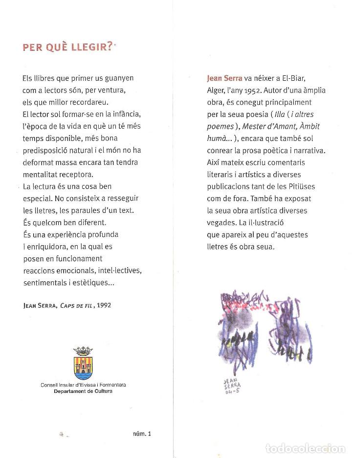 Coleccionismo marcap&aacute;ginas: PER QU&Egrave; LLEGIR? N&Uacute;M. 1 JEAN SERRA CONSELL INSULAR EIVISSA FORMENTERA