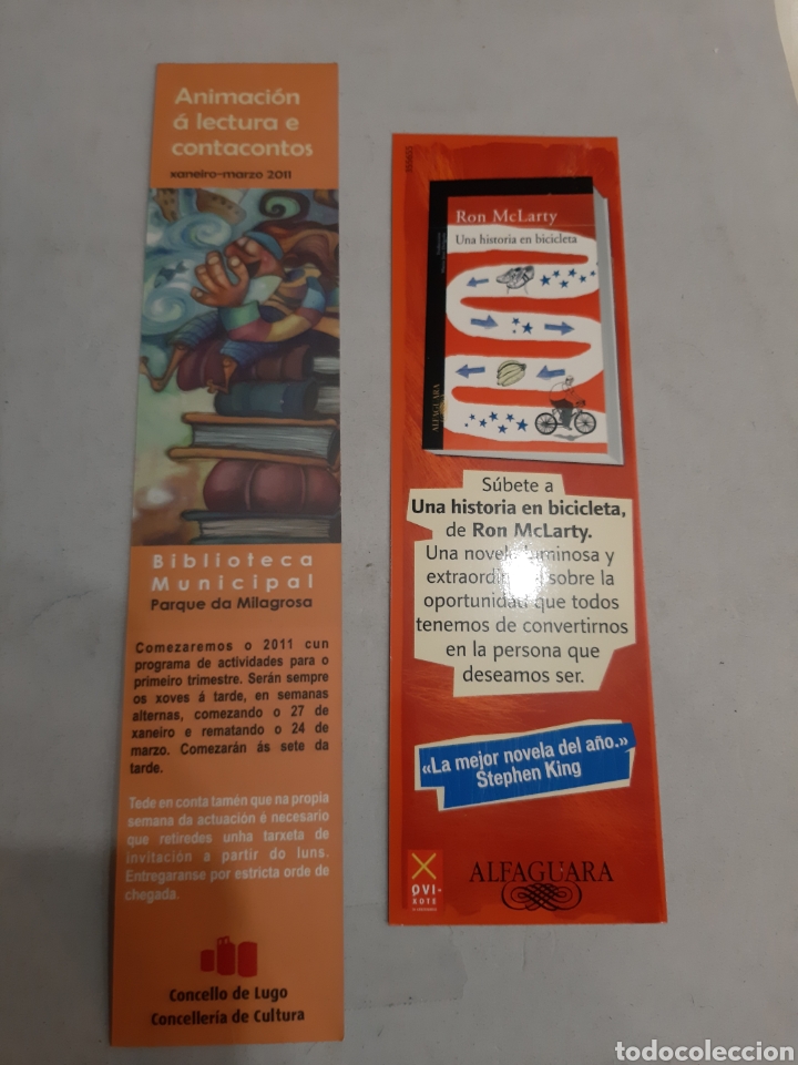 Collectionnisme Marque-pages: Marcapaginas Lugo 2011 y Alfaguara bicicleta corre al encuentro sue&ntilde;os