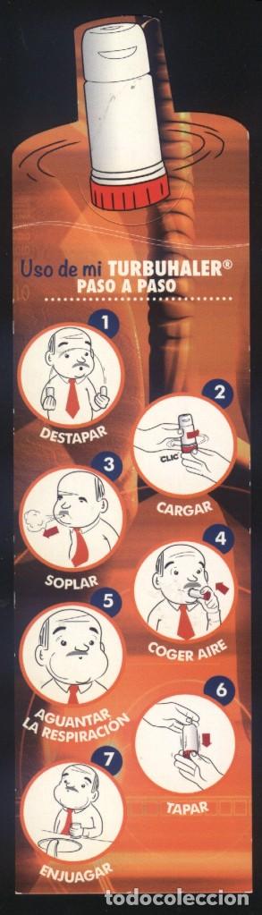 Coleccionismo marcap&aacute;ginas: A-7398- MARCAP&Aacute;GINAS TROQUELADO. TURBUHALER. INSTRUCCIONES DE USO.
