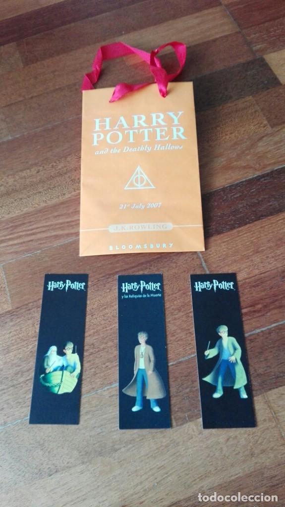 Coleccionismo Marcap&aacute;ginas: tres puntos de libro Harry Potter y bolsa papel original