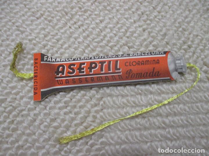 Coleccionismo Marcap&aacute;ginas: Marca p&aacute;ginas de publicidad farmac&eacute;utica, Aseptil y Triuran de Wasermann