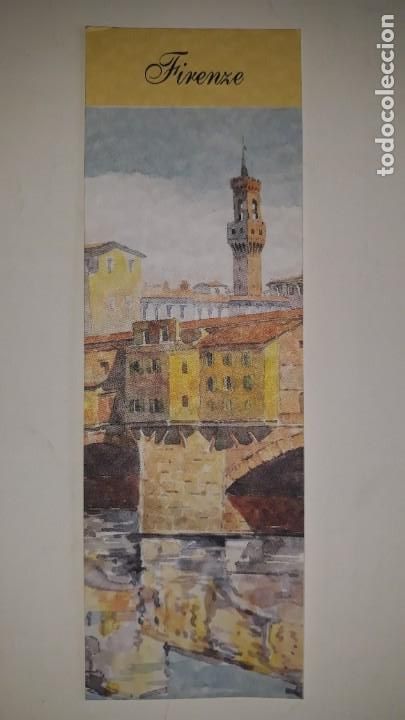 Collectables Bookmark: PUBLICIDAD TURISMO FLORENCIA FIRENZE EDICI&Oacute;N GR&Aacute;FICA GRAFICHE ROMOLI ACUARELA PONTE VECCHIO TORRE PA