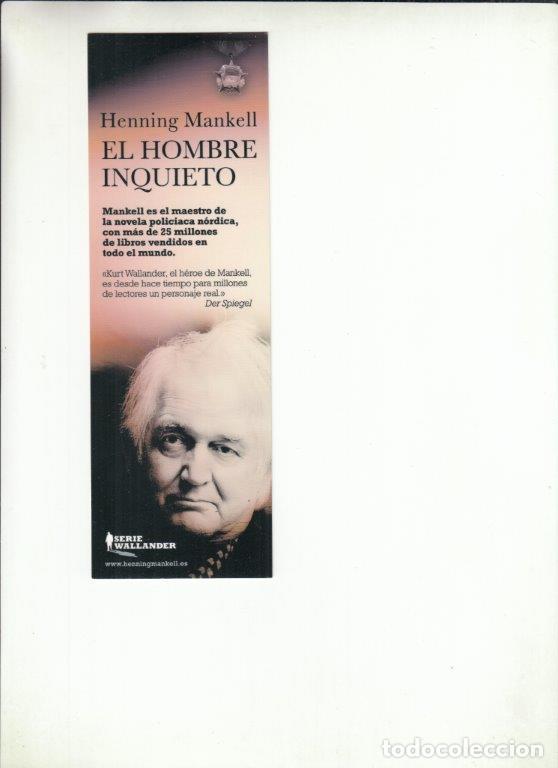 Coleccionismo Marcap&aacute;ginas: MARCAP&Aacute;GINAS EL HONBRE INQUIETO. HENNING MAKELL. TUSQUETS EDITORES.