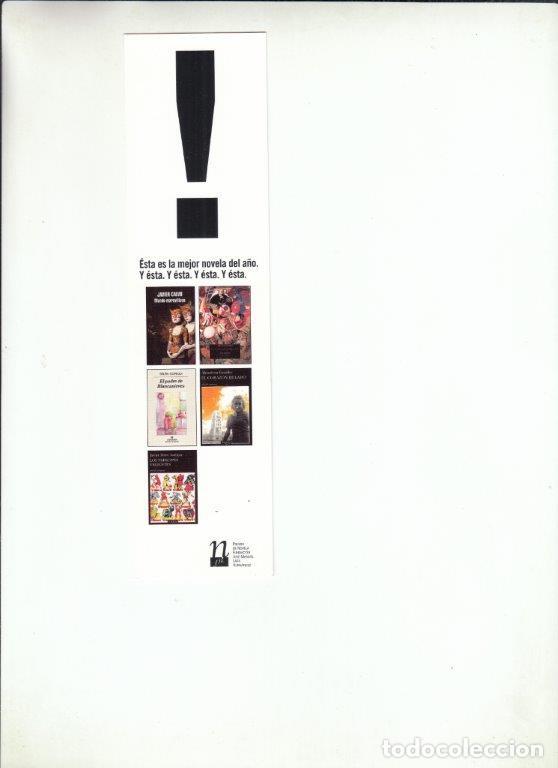 Coleccionismo Marcap&aacute;ginas: MARCAP&Aacute;GINAS PREMIO DE NOVELA FUNDACION JOS&Eacute; MANUEL LARA HERNANDEZ. TUSQUETS.