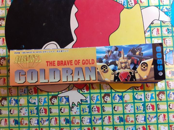 Collezionismo Segnalibri: The Brave of Gold Goldran Ogon Yusha Gorudoran marcapaginas pegatina seal robot