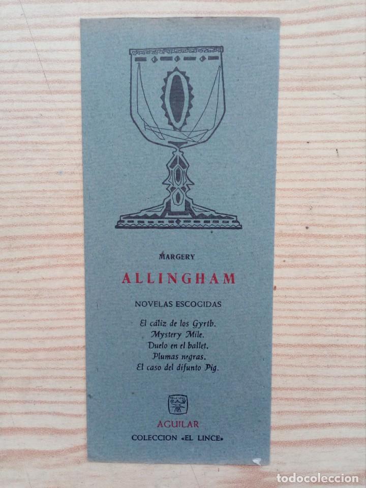 Collezionismo Segnalibri: Marcapaginas Margery Allingham - Novelas Escogidas - Aguilar