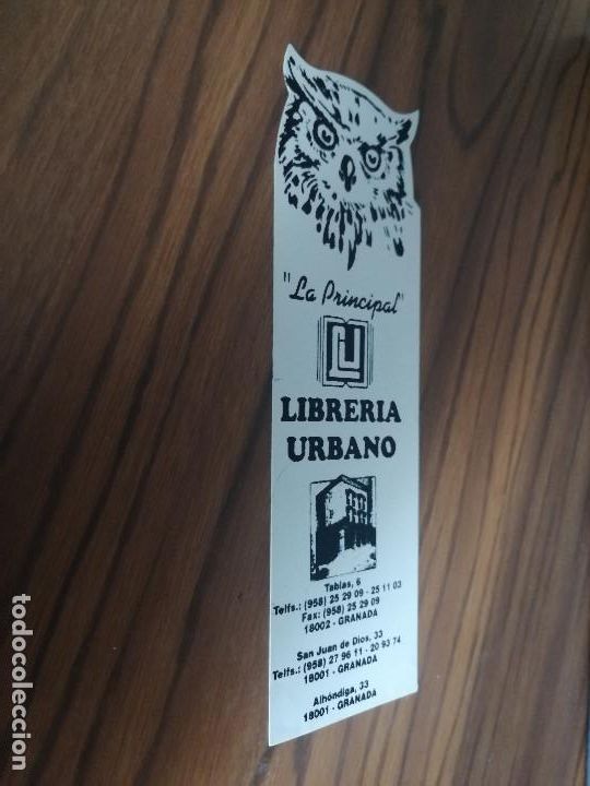 Sammeln von Lesezeichen: MARCAPAGINAS. LIBRER&Iacute;A GRANADA. LIBRER&Iacute;A URBANO. DESAPARECIDA. DOBLE CARA. BUEN ESTADO. DIFICIL