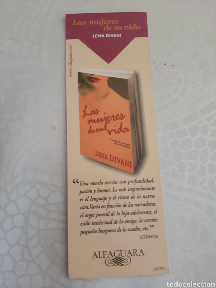 Collectables Bookmark: MARCAPAGINAS ALFAGUARA 202355 LAS MUJERES DE SU VIDA LENA DIVANI