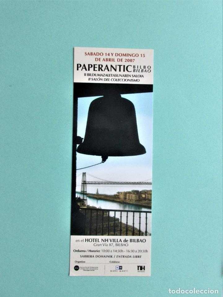 Coleccionismo Marcap&aacute;ginas: Marcapaginas Paperantic Bilbao 2.007