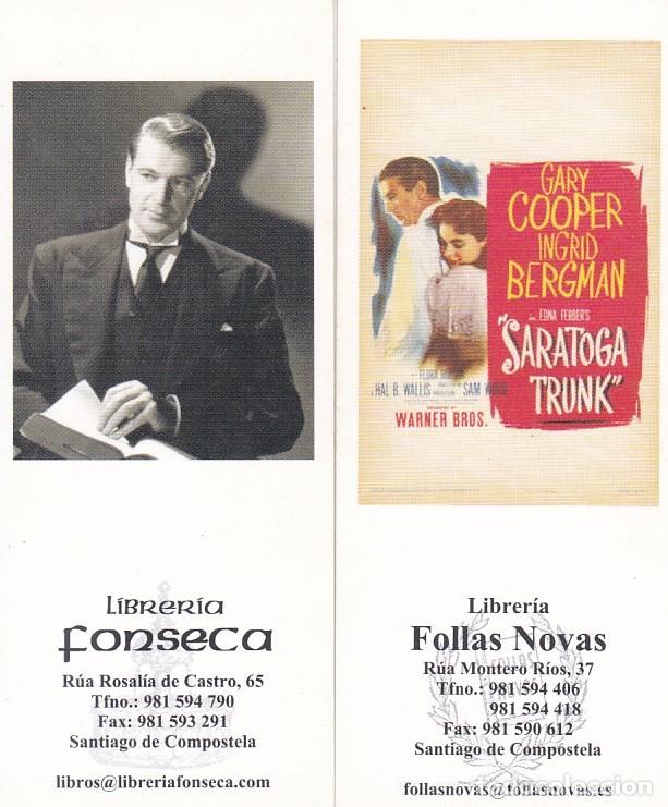 Coleccionismo Marcap&aacute;ginas: MARCAPAGINAS GARY COOPER. CARTEL PELICULA. LIBRERIAS FOLLAS NOVAS - FONSECA