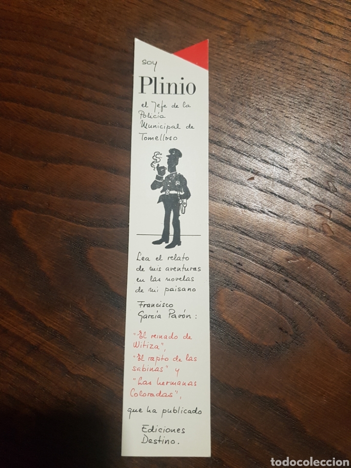 Coleccionismo marcap&aacute;ginas: MARCAP&Aacute;GINAS SOY PLINIO DE FRANCISCO GARC&Iacute;A PAV&Oacute;N EDICIONES DESTINO