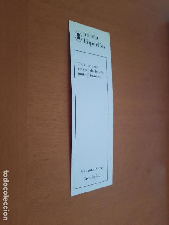 Coleccionismo marcap&aacute;ginas: MARCAPAGINAS. POES&Iacute;A HIPERI&Oacute;N. BUEN ESTADO. UNA CARA. DIFICIL