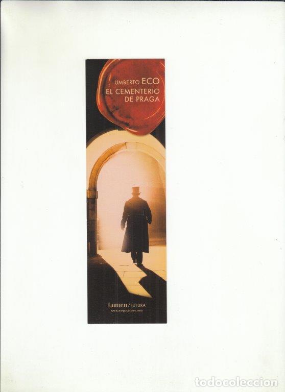 Coleccionismo Marcap&aacute;ginas: MARCAP&Aacute;GINAS. UMBERTO ECO . EL CEMENTERIAO DE PRAGA. LUMEN.